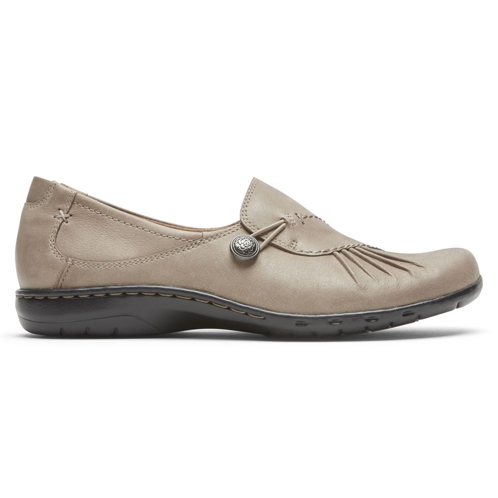 Sapatos De Caminhada Mulher Rockport Cobb Hill Paulette Slip-On Bege,Portugal PFITC-3587